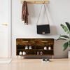 vidaXL Banc &agrave; chaussures ch&ecirc;ne fum&eacute; 102x35x55 cm bois d'ing&eacute;nierie