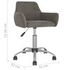 vidaXL Chaises pivotantes &agrave; manger lot de 2 Gris fonc&eacute; Velours
