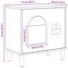 vidaXL Maison pour chat Ch&ecirc;ne fum&eacute; 51 x 30 x 52 cm Bois d'ing&eacute;nierie