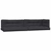vidaXL Coussins de palette 5 pcs noir tissu