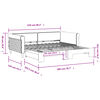vidaXL Lit de jour avec gigogne sans matelas noir 100x200 cm