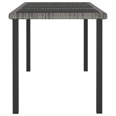 vidaXL Ensemble à manger de jardin 7 pcs Résine tressée Gris