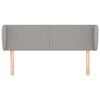 vidaXL T&ecirc;te de lit avec oreilles Gris clair 147x23x78/88 cm Tissu