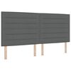vidaXL Lit &agrave; ressorts avec matelas Gris fonc&eacute; 200 x 200 cm tissu