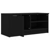 vidaXL Meuble TV Noir 80x35x36,5 cm Bois d'ing&eacute;nierie