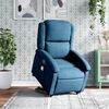 vidaXL Fauteuil de massage inclinable Bleu Velours