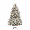 vidaXL Sapin de No&euml;l artificiel Vert et blanc 270 cm PVC et m&eacute;tal
