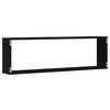 vidaXL &Eacute;tag&egrave;res murales cube 4 pcs ch&ecirc;ne noir 100x15x30 cm bois