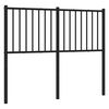 vidaXL T&ecirc;te de lit m&eacute;tal noir 120 cm