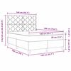 vidaXL Lit &agrave; ressorts avec matelas Gris clair 140 x 190 cm Velours