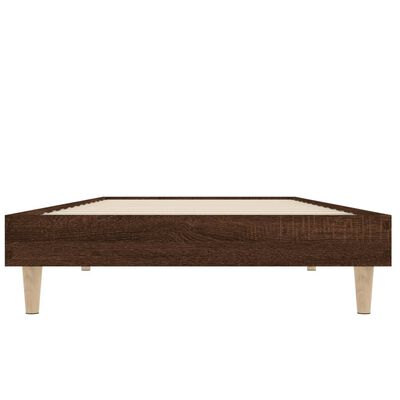 vidaXL Cadre de lit sans matelas chêne marron 75x190cm bois ingénierie