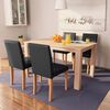 vidaXL Table et chaises 5 pcs Cuir synth&eacute;tique Ch&ecirc;ne Noir