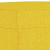vidaXL Canapé à 3 places avec repose-pieds Jaune clair 180 cm Tissu