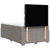 vidaXL Sommier &agrave; lattes de lit avec matelas Taupe 120x200 cm Tissu