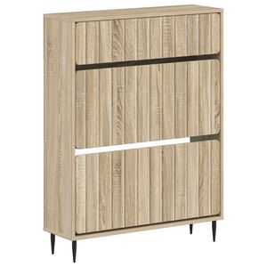 vidaXL Cabinet &agrave; chaussures ZWOLLE 78 x 24 x 103 cm Bois d'ing&eacute;nierie