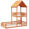 vidaXL Lit superpos&eacute; sans matelas cire marron 90x190 cm pin massif