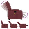 vidaXL Fauteuil de massage inclinable Rouge bordeaux Similicuir