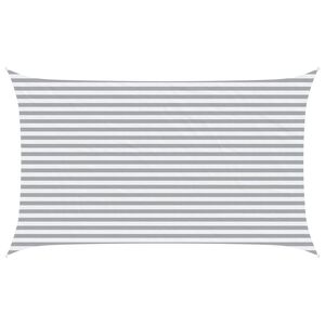 vidaXL Voile d'ombre Gris clair et blanc 5 x 3 m