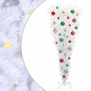 vidaXL Sapin de No&euml;l artificiel avec 150 LED Blanc 120 cm PVC et Acier