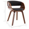 vidaXL Chaises &agrave; manger lot de 6 gris bois courb&eacute; et tissu
