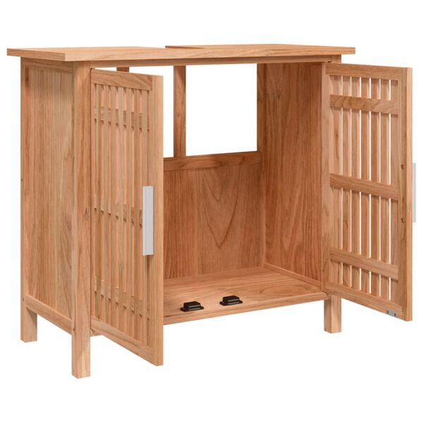 vidaXL Armoire de salle de bain 66x29x61,5 cm Bois massif de noyer