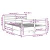 vidaXL Cadre de lit sans matelas blanc 120x200 cm bois de pin massif