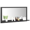 vidaXL Miroir de salle de bain Gris 80x10,5x37 cm Agglom&eacute;r&eacute;