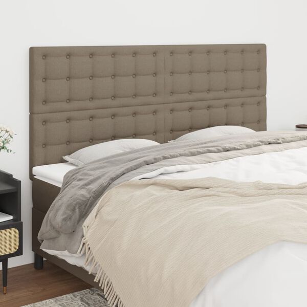 vidaXL T&ecirc;te de lit Taupe 160x5x118/128 cm Tissu