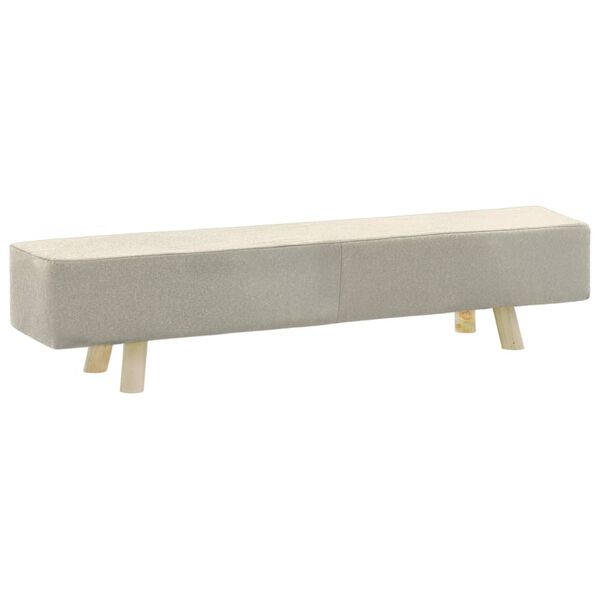 vidaXL Repose-pied Cr&egrave;me 120x28x26 cm Tissu