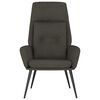 vidaXL Chaise de relaxation Gris foncé Similicuir daim