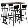 vidaXL Mobilier de bar 5 pcs Bois de r&eacute;cup&eacute;ration massif Multicolore