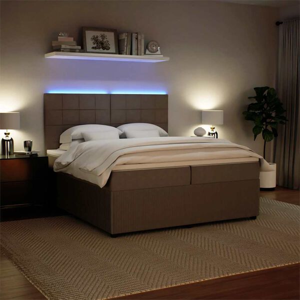 vidaXL Sommier &agrave; lattes de lit et matelas Gris clair 200x200cm Velours