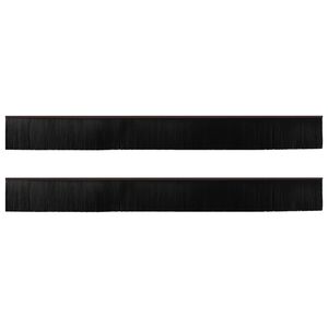 vidaXL Brosses de porte adh&eacute;sives 2 pc 100 cm Alliage d'Aluminium