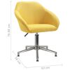 vidaXL Chaises pivotantes &agrave; manger lot de 4 jaune tissu