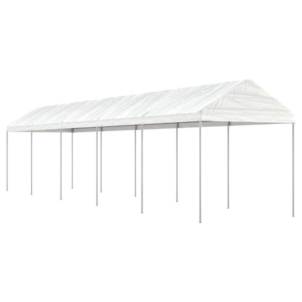 vidaXL Belv&eacute;d&egrave;re avec toit blanc 11,15x2,28x2,69 m poly&eacute;thyl&egrave;ne