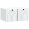 vidaXL Meuble TV mural Blanc 59,5 x 41 x 30 cm Bois d'ing&eacute;nierie