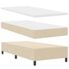 vidaXL Lit &agrave; ressort LED avec t&ecirc;te de lit Cr&egrave;me 100 x 200 cm tissu