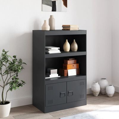 vidaXL Buffet anthracite 67x39x107 cm acier