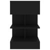 vidaXL Table de chevet Noir 40x35x65 cm Bois d&rsquo;ing&eacute;nierie