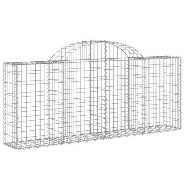 vidaXL Paniers &agrave; gabions arqu&eacute;s 25 pcs 200x30x80/100 cm Fer galvanis&eacute;