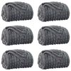 vidaXL Couvertures &agrave; jeter 6 pcs Gris fonc&eacute; 270 x 240 cm Toison