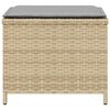vidaXL Ensemble &agrave; manger de jardin coussins 5 pcs m&eacute;lange beige rotin