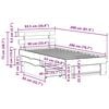 vidaXL Cadre de lit avec t&ecirc;te de lit Blanc 90 x 200 cm Pin massif