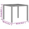 vidaXL Table de jardin Noir 90x90x75 cm R&eacute;sine tress&eacute;e