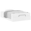 vidaXL Cadre de lit avec matelas avec matelas 2 pcs Blanc PVC