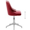 vidaXL Chaises &agrave; manger pivotantes lot de 6 rouge bordeaux velours