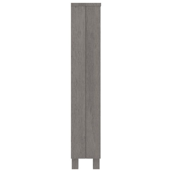 vidaXL Armoire à CD HAMAR Gris clair 45x18x100 cm Bois massif de pin
