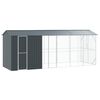 vidaXL Cage pour oiseaux Anthracite 645 x 208 x 247 cm Acier galvanis&eacute;