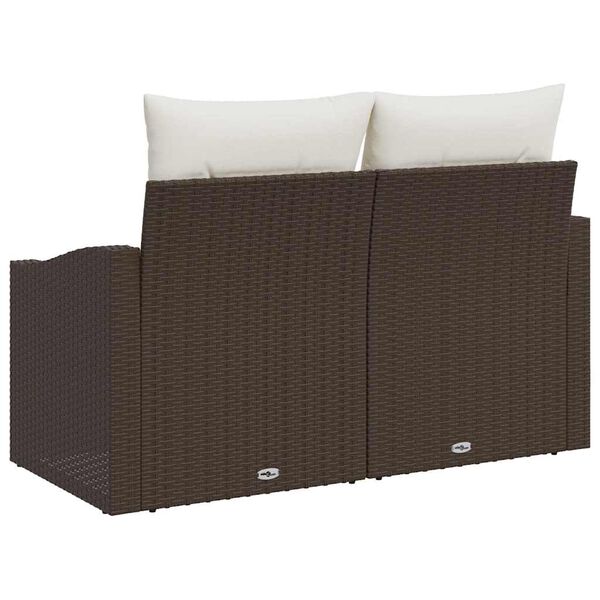 vidaXL Canapé de jardin avec coussin 123 x 62 x 69 cm polyrotin