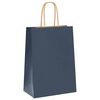 vidaXL Sacs en papier 250 pcs avec poign&eacute;es bleu 15x8x21 cm